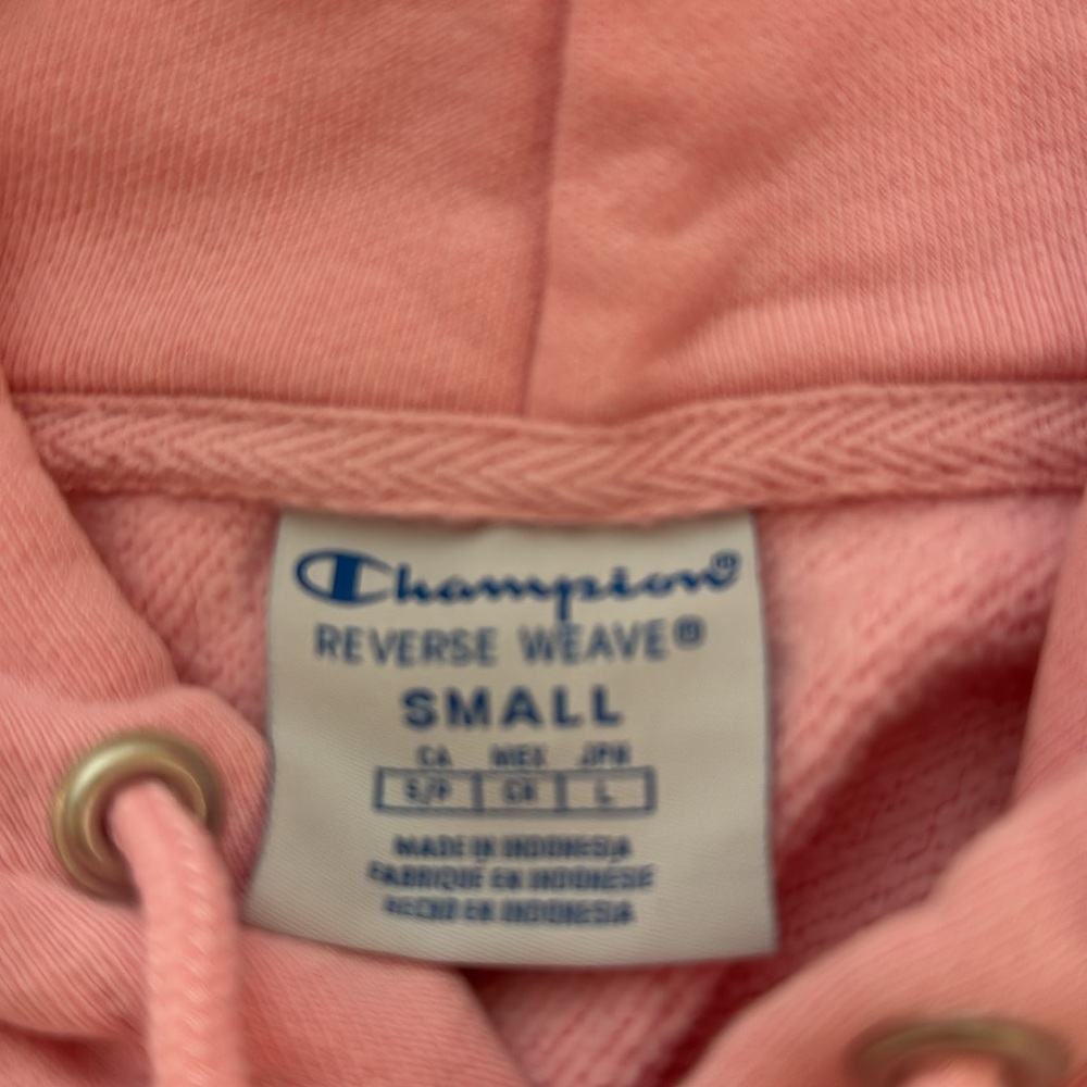 Champion Light Pink Cropped hooded Sweatshirt. Size small - Picture 4 of 4